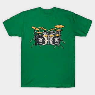 Pixel Silver Motor Drums T-Shirt